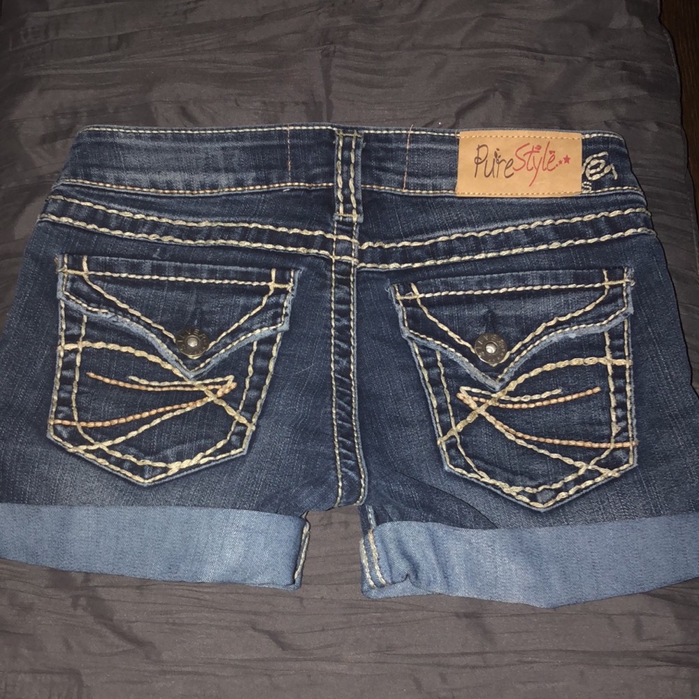 dark blue size 5 jean shorts - Picture 2 of 2